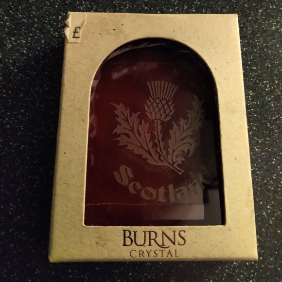 Burns Crystal New Boxed fancy thistle SCOTLAND standing stone rock sides Gift - Picture 8 of 8